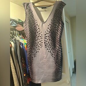 Vince Camuto Lavender and Black Sleeveless Dress